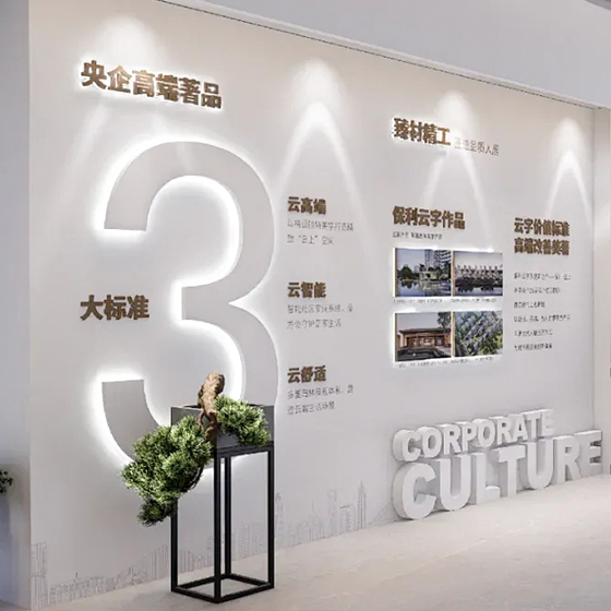 发光文化墙案例