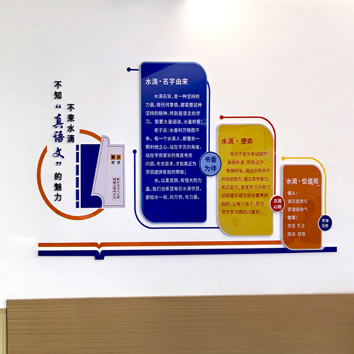 水滴教育文化墙